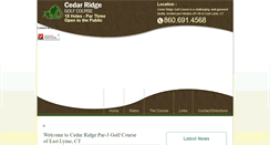 Desktop Screenshot of cedarridgegolf.com