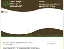 Tablet Screenshot of cedarridgegolf.com